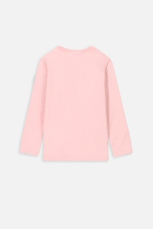 COCCODRILLO pikkade varrukatega t-särk EVERYDAY GIRL A, roosad, WC4143103VGA-007- 