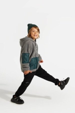 COCCODRILLO hooded pullover with zipper ACADEMY BOY KIDS, hall, ZC4132501ABK-019-122, 122 cm 