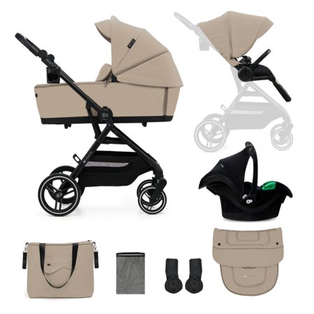 KINDERKRAFT universaalne jalutuskäru YOXI 3in1, sand beige, KSYOXI00BEG3000 