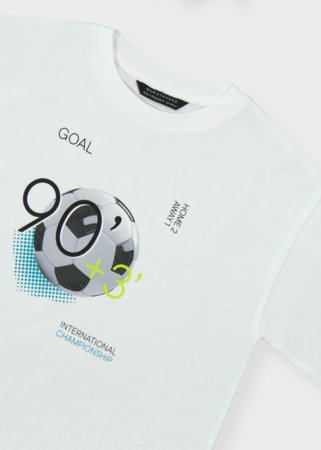 MAYORAL lühikeste varrukatega t-särk, white, 6.036-30, 128  cm 