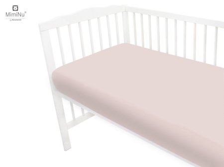 MIMINU voodilina kummiga, 120x60 cm., Powdery pink 