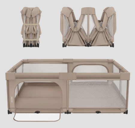 LIONELO mänguaedik-maneež FLORENCE XL EASY FOLD, Beige sand, LO-FLORENCE XL EASY FOLD 