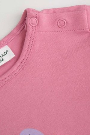 COCCODRILLO pikkade varrukatega t-särk, roosad, WC6143101HGN-007-068, 68 suurus 
