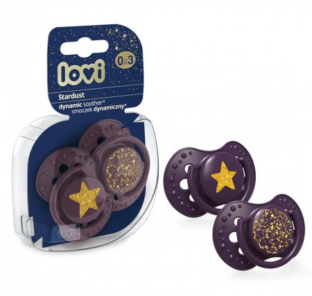 LOVI rõngaslutt silikoon 0-3 m, 2 tk, Stardust violet, 22/892_violet 22/892_violet