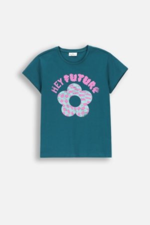 COCCODRILLO short sleeved t-shirt EVERYDAY GIRL A, rohelised, ZC4143207VGA-011-152, 152 cm 