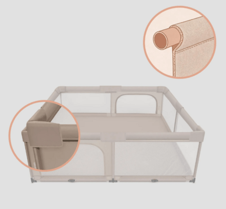 LIONELO mänguaedik-maneež FLORENCE XL EASY FOLD, Beige sand, LO-FLORENCE XL EASY FOLD 
