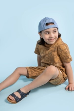 COCCODRILLO lühikeste varrukatega t-särk NEW WAVE KIDS, pruunid, WC4143203NWK-018-122, 122 cm 