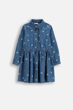 COCCODRILLO pikkade varrukatega kleit, sinine, WC6128101GGK-014-098, 98 suurus 