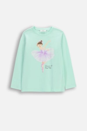 COCCODRILLO pikkade varrukatega t-särk, mint, cm 