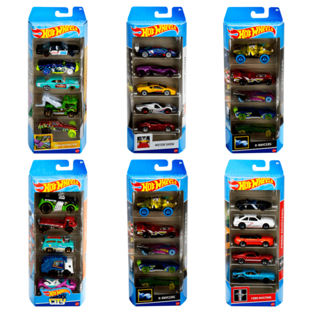 HOT WHEELS 5-auto komplekt 