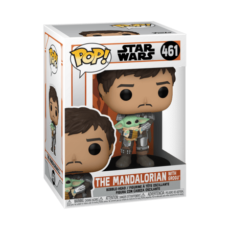 FUNKO POP! vinila figūriņa: Star Wars: Mandalorian - Mando Holding Child, 54525 