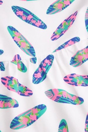 COCCODRILLO lühikeste varrukatega kleit, valge, WC6129202VGB-022-146, 146 suurus 