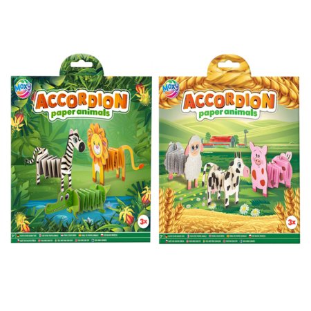 MOXY loovkomplekt "Accordion Paper Animals", assortii, 100107 