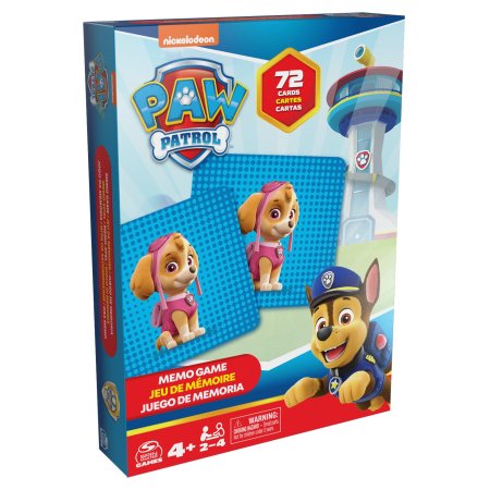 SPINMASTER GAMES mälumäng Paw Patrol, 72 kaarti, 6066834 6066834