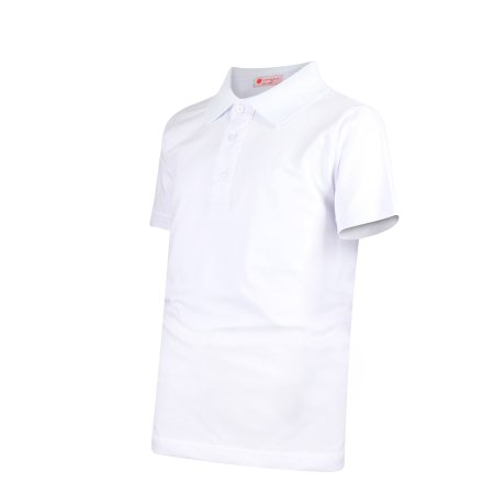 MAMAJUM lühikeste varrukatega polo särk, kootud 10-000007, valge, 158/164 cm 