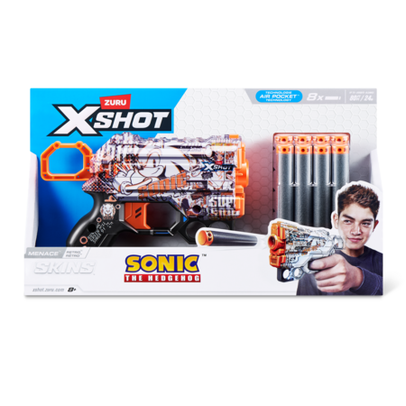 XSHOT mängupüstol Sonic The Hedgehog 8tk, assortii, 36679 