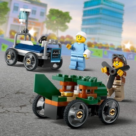60459 LEGO® City Great Vehicles Lennuk vs haiglavoodi võidusõiduautode komplekt 