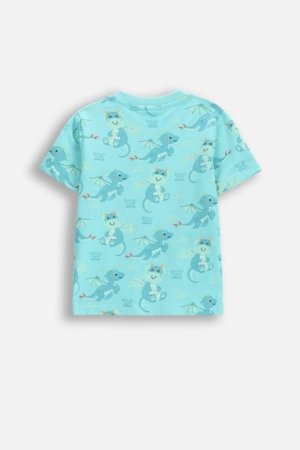 COCCODRILLO lühikeste varrukatega särk DRAGONS BOY NEWBORN, sinine, WC5143201DBN-013-086, 86 cm 