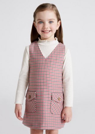 MAYORAL pikkade varrukatega t-särk ja sarafan 6H, raspberry, 116 cm, 4982-35 4982-35 9