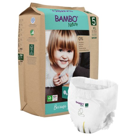 BAMBO püksmähkmed NATURE paberpakendis, 5 suurus, 12-18 kg, 19 tk., BAMB0166 