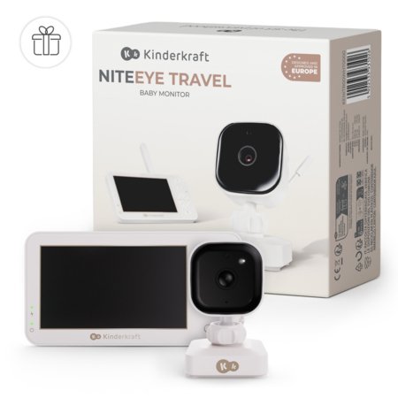 KINDERKRAFT video beebimonitor NITEEYE TRAVEL, White, KENITR00WHT0000 