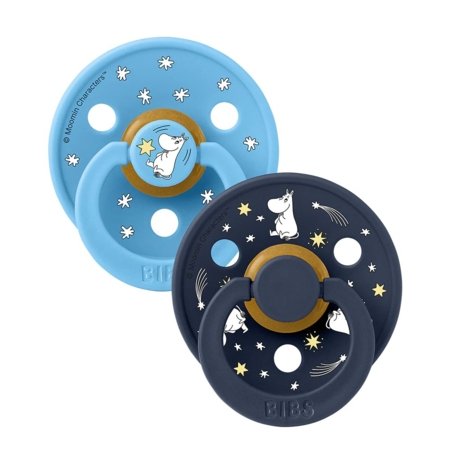BIBS x Moomin lutid COLOUR ROUND, 0-6k, 2 tk, Good night breeze mix 