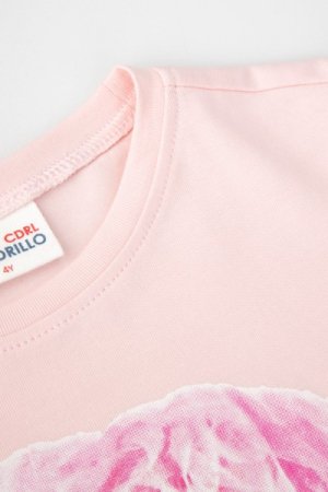 COCCODRILLO pikkade varrukatega t-särk EVERYDAY GIRL A, roosad, WC4143103VGA-007- 