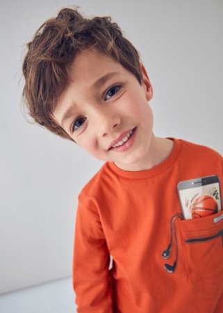MAYORAL pikkade varrukatega t-särk, orange, 4.078-88 