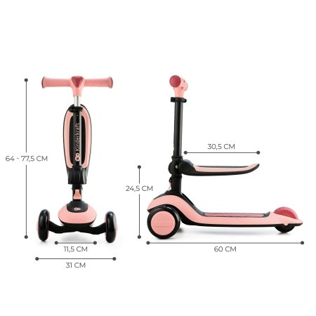 KINDERKRAFT tõukeratas HALLEY, rose pink, KRHALL00PNK0000 