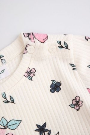 COCCODRILLO pikkade varrukatega kleit, kreemi värv, suurus 