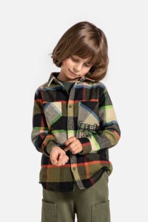 COCCODRILLO shirt GRUNGE SWAMP BOY KIDS, multicoloured, ZC4136101GBK-022-122, 122 cm 