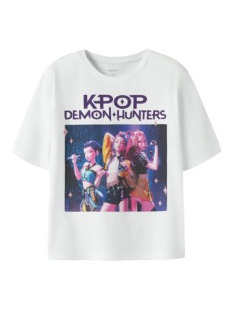 NAME IT KPOP lühikeste varrukatega t-särk, 13264031-F4F5F0, suurus 