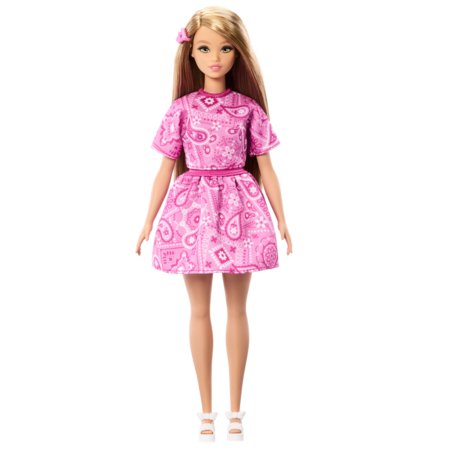 BARBIE FASHIONISTAS nukk roosas mustrilises kostüümis, JJN62 