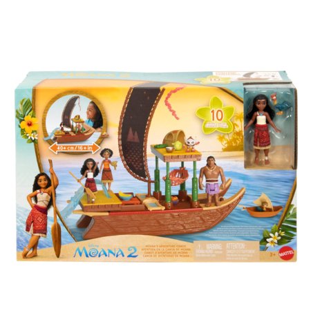 DISNEY MOANA väikeste nukkude komplekt Transforming Boat, JBT54 