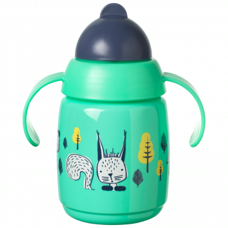 TOMMEE TIPPEE kõrrega pudel, 7m+, 300ml, green, 447830 447830