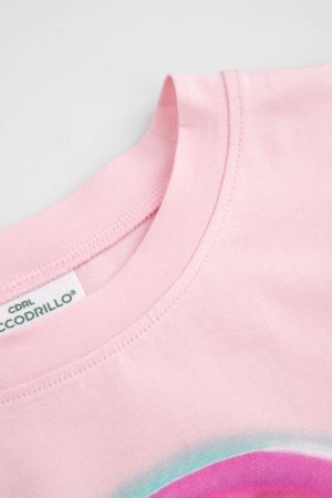 COCCODRILLO lühikeste varrukatega t-särk, roosad, WC6143201SGJ-007-128, 128 cm 