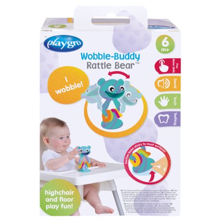 PLAYGRO närimislelu Wobble-Buddy Rattle Bear, 0188796 