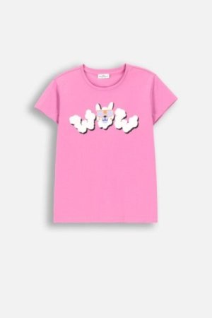 COCCODRILLO t-shirt EVERYDAY GIRL A, roosad, ZC4143206VGA-007-152, 152 cm 