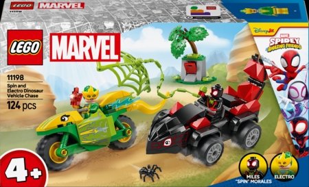 11198 LEGO® Spidey Spini ja Electro dinosaurusesõidukite tagaajamine 