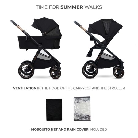 KINDERKRAFT universaalne käru 2IN1 NEA 2.0, midnight black, KSNEA002BLK2000 
