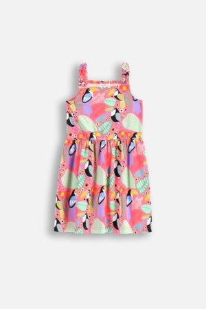 COCCODRILLO lühikeste varrukatega kleit TROPICAL STORY GIRL KIDS, värv, WC5129302TGK-022-122, 122 cm 