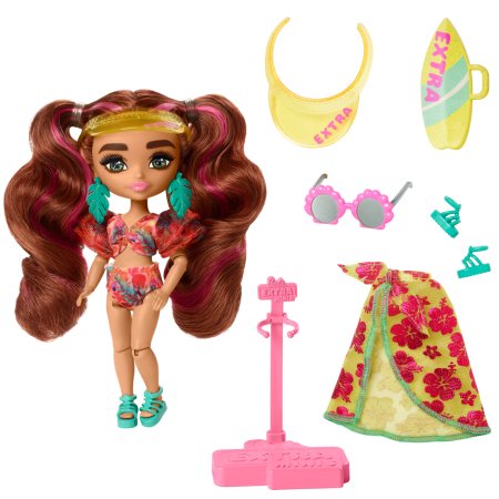 BARBIE Extra Mini nukk lendur Beach HPB18