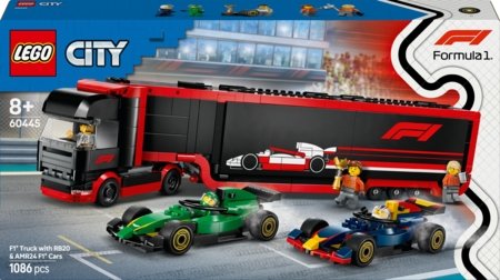 60445 LEGO® City Project Alicia 2025 F1® veok RB20 ja AMR24 F1® autodega 