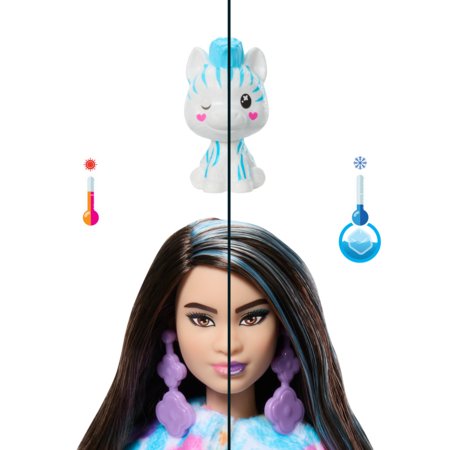 BARBIE Cutie Reveal unistuste seeria üllatusnukk Sebra, HRK39 