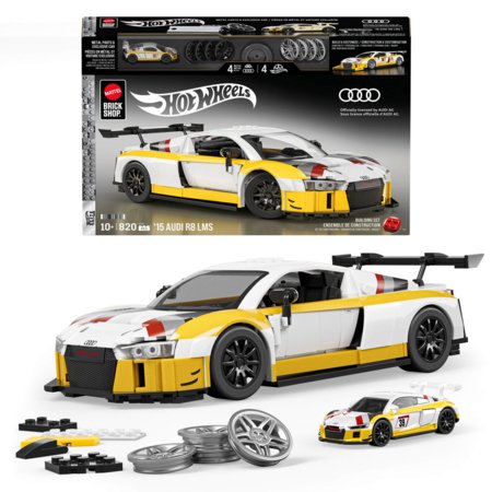 MATTEL BRICK SHOP HOT WHEELS 1:16 Elite Audi R8 LMS ehituskomplekt, JFT18 