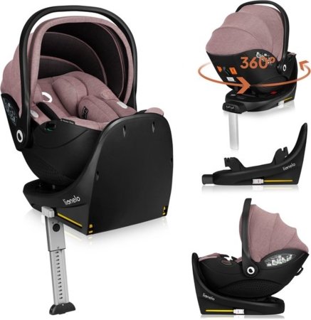 LIONELO turvatool alusega ISOFIX MOXIE I-SIZE, Pink mauve, 40-87 cm. 