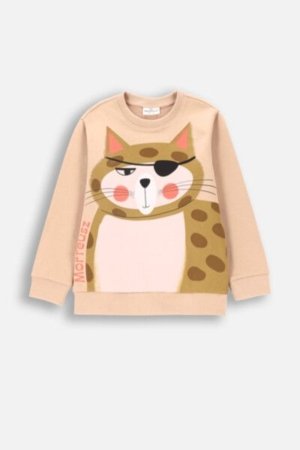 COCCODRILLO sweatshirt LICENCE BOY KOCIA SZAJKA, pruun, ZC4132101LBK-018-134, 134 cm 