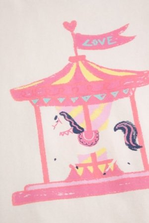 COCCODRILLO lühikeste varrukatega t-särk, kreemi värv, WC6143207FGK-003-092 