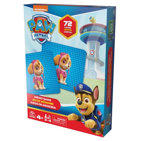 SPINMASTER GAMES mälumäng Paw Patrol, 72 kaarti, 6066834 6066834