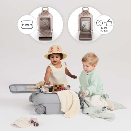 KINDERKRAFT reisikohver lapse kandmiseks CABBY, roosakuldne, KACABB00GLD0000 